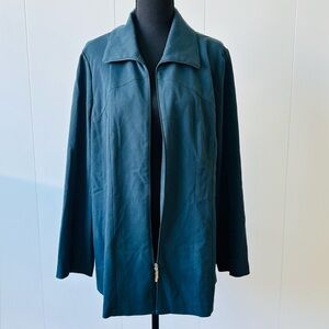 CLEARANCE! Lane Bryant (18/20) Stylish Blue Zip-Up Jacket stretch plus size